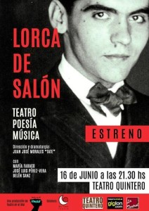 Cartel del espectáculo 'Lorca de salón' en el que ha participado el cantaor hinojero, también interpretando y tocando el piano.