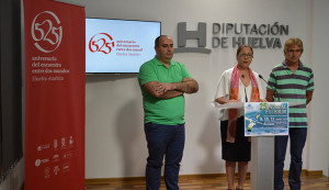 Un momento de la presentación en la Diputación Provincial del XXV Mundial de futbolín de Punta Umbría.