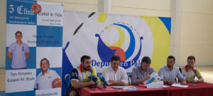 Un momento de la presentación del V Clinic Ciudad de Palos de baloncesto de este fin de semana.