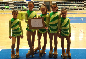 Representantes onubenses en el Campeonato de Andalucía de Patinaje Artístico sobre ruedas celebrado en Huelva.