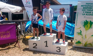 En Prebenjamín K-1 hubo triplete del RCMH en el podio con Ignacio García, Alonso Macarro y Pablo Pérez.