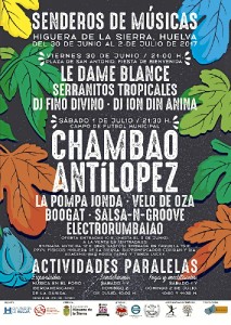 Cartel del Festival 'Senderos de Músicas'.