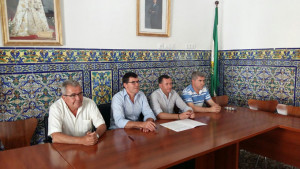 Firma del convenio con el Ayuntamiento de Cortegana.