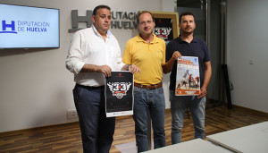 Un momento de la presentación en la Diputación Provincial de los circuitos de voley playa y de 3x3 de baloncesto que se celebrará durante el verano.