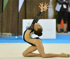 Elena García, durante uno de sus ejercicios.