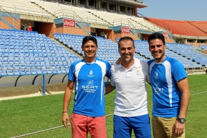 Dani Cadenas junto a Jesús Vázquez y Juan Antonio Zamora.