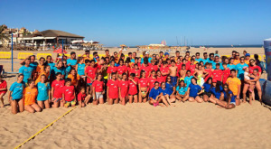 Participantes en el Madison Kids, prueba que forma parte del Circuito Provincial de vóley playa.