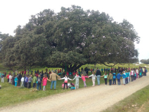 Visita de los niños de la Escuela de Santa Olalla.