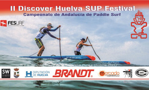 Cartel anunciador de la prueba de paddle surf que se disputa este fin de semana en Punta Umbría.