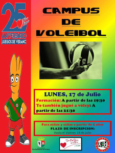 Cartel de la actividad con el voleibol como protagonista en San Bartolomé de la Torre.