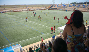 Un momento de uno de los partidos celebrados en el Ciudad de Ayamonte.