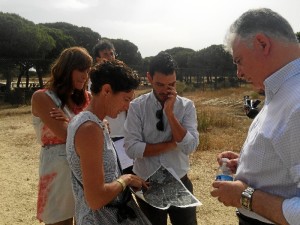 Imagen de la visita institucional a las obras de emergencia.