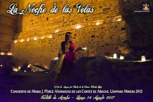 Cartel de la Noche de las Velas, en Aroche. 