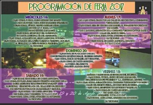 Programación de los festejos.