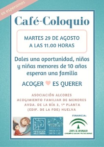 Desde Alcores invitan al café coloquio que se celebrará el martes, 29 de agosto. 