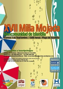 Cartel de la XVII edición de la Milla Mojada de Islantilla. 