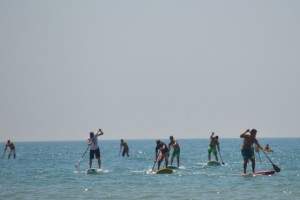 Imagen de la prueba, en la playa de la Canaleta.