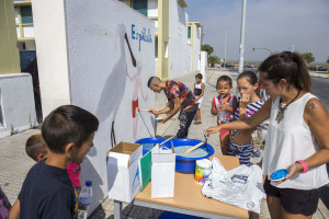 Actividad pintura mural Marismas del Odiel 2