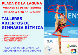 Cartel anunciador de la jornada de gimnasia rítmica en Ayamonte.