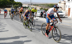 Un momento del tramo ciclista de la prueba de este sábado. / Foto: J. J. Úbeda.