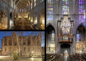 Imágenes de la Basílica de Santa María del Pi en Barcelona donde se encuentra una imagen de la Virgen de la Cinta.