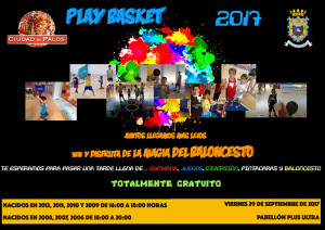 Cartel de la nueva edición del Play Basket 'Ciudad de Palos' de este próximo viernes.