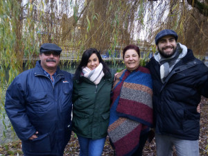 La familia de Noelia, de visita la pasada Navidad.