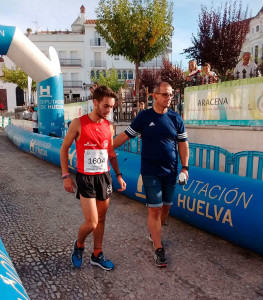 Moisés Antonete, ganador de la prueba, al término de la misma.