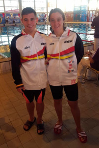 Fernando Delgado y María Leandro, representantes del CODA Huelva en el Europeo.