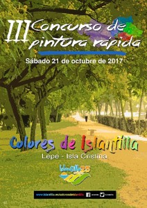 Cartel de la III edición del Concurso de Pintura Rápida 'Colores de Islantilla'.