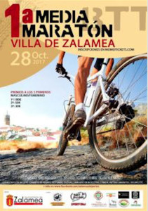 Cartel anunciador de la prueba ciclista que se celebrará en Zalamea la Real.