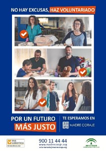 Cartel de la campaña ‘No hay excusas. Haz voluntariado’ de Madre Coraje.