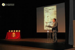 El alcalde de Trigueros, Cristóbal Romero, durante su intervención.