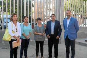 Visita a las obras de reparación y mejora del Instituto de Enseñanza Secundaria (IES) Estuaria de Huelva.