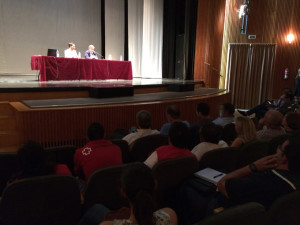 Voluntarios asistentes al encuentro en Moguer.