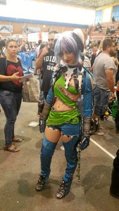 Una de las participantes en el concurso de cosplay.