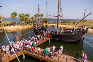 Muelle de las Carabelas el pasado 12 de Octubre.