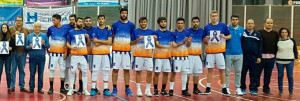 Jugadores del CB San Juan antes de comenzar su partido del sábado. / Foto: @cbsjuan.