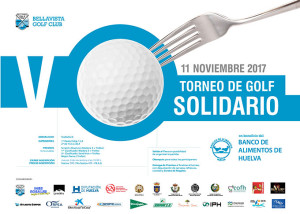 Cartel del torneo de golf benéfico que tendrá lugar en Bellavista este sábado.