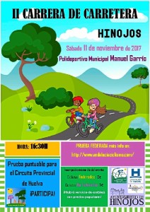 Cartel de II Carrera de Carrereta en Hinojos. 