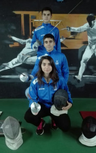 Los tres representantes del Club Esgrima Huelva han brillado en las pruebas en la que han participado.