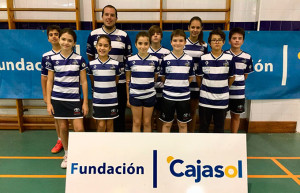 Representantes del Fundación Cajasol IES La Orden en la Liga 'Se Busca Campeón' (SBC), en el Diego Lobato.