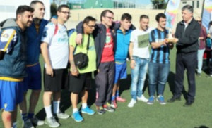 Un momento de la entrega de premios del torneo celebrado en Palos de la Frontera.