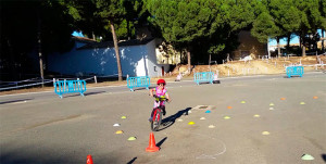 Un momento de la prueba de gymkhana en Hinojos.