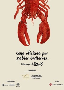 Cartel de la cena. 