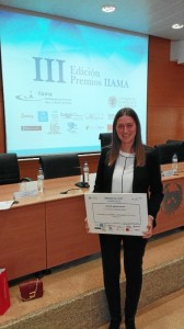 Recogiendo el premio de la Universidad de Valencia.