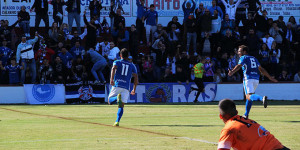 Los jugadores del Xerez DFC celebran uno de sus goles. / Foto: @XerezDFC.