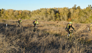 Momento de un entrenamiento de los ciclistas del Club Los Linces en el nuevo circuito.