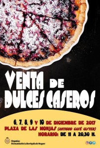 Cartel de la venta de dulces.