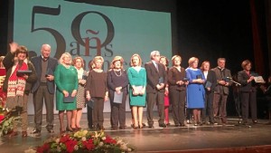 Foto de familia del evento celebrado en el Gran Teatro de Huelva.